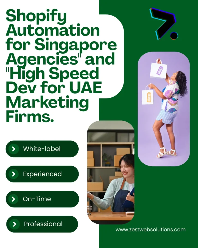 Shopify Automation for Singapore Agencies" and "High Speed Dev for UAE Marketing Firms.